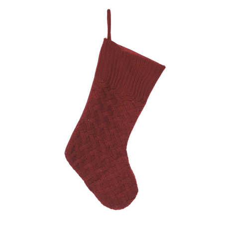 Knit Winter Stockings (Gray, Cream or Red)