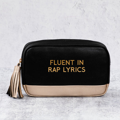 Fluent In Rap Lyrics Cosmetic Bag