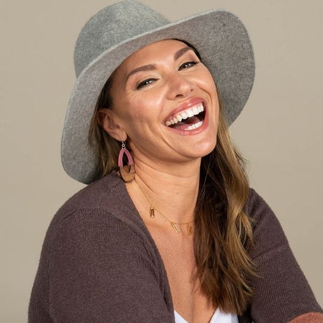 Isla Enamel and Wood Oval Earrings