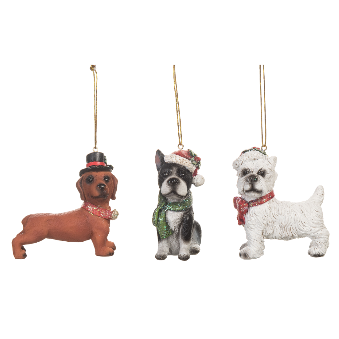 Canine Christmas Ornaments (Each Sold Separately)