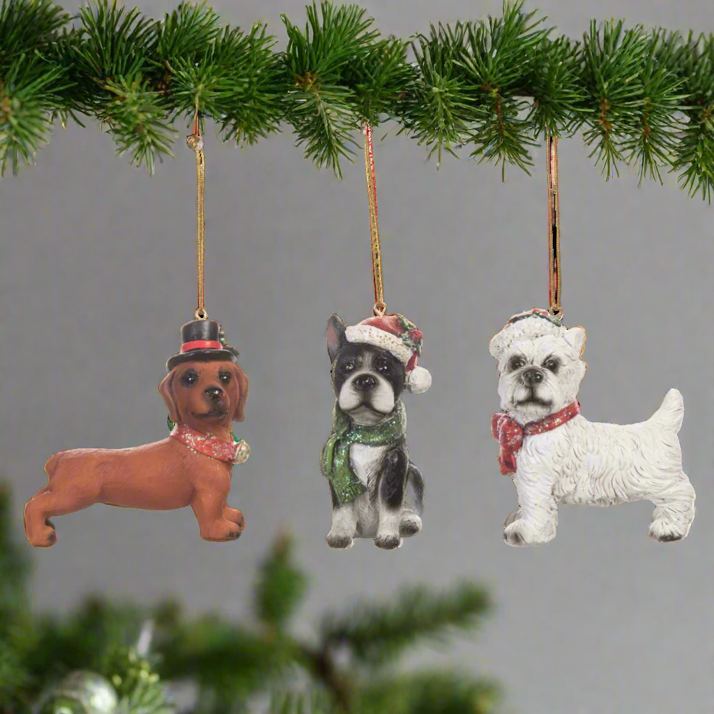 Canine Christmas Ornaments (Each Sold Separately)