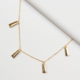Gold Trapezoid Choker Necklace