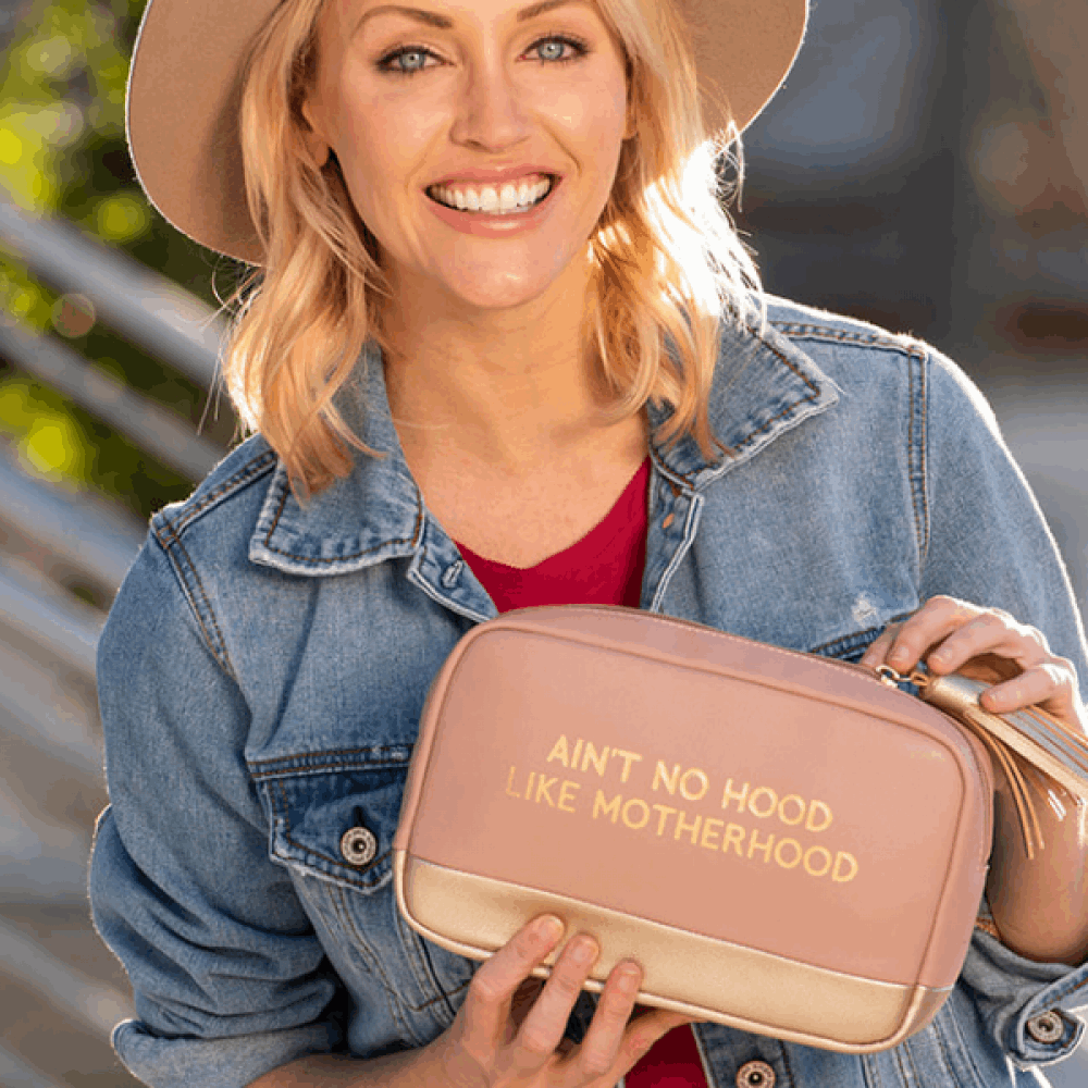 Ain't No Hood Like Motherhood Cosmetic Bag