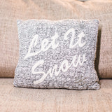 Cozy Let It Snow Knit Pillow