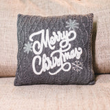 Cozy Merry Christmas Knit Pillow