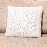 Cozy Snowflake Knit Pillow