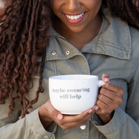 Maybe Swearing Will Help Cappuccino Mug