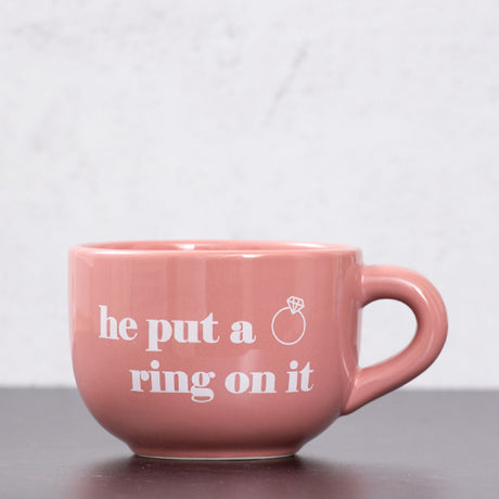 He Put a Ring On It Cappuccino Mug