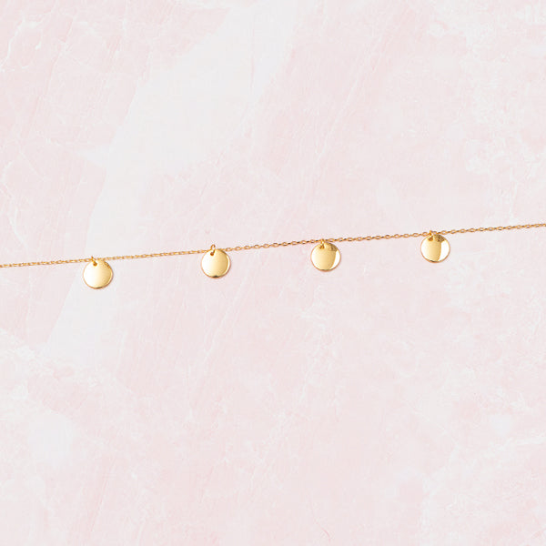 Gold Circle Choker Necklace