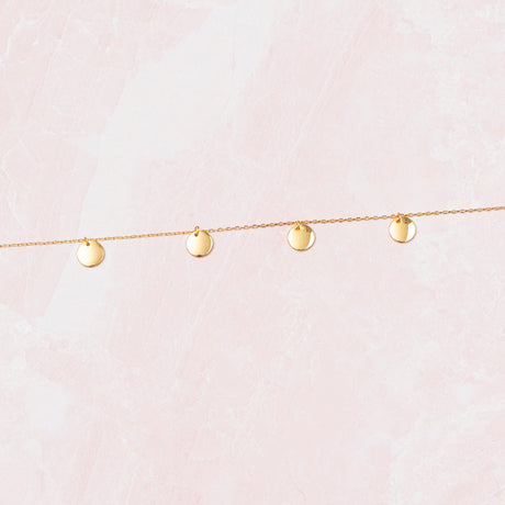 Gold Circle Choker Necklace