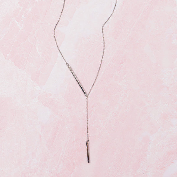 TZ Lariat Bar Necklace
