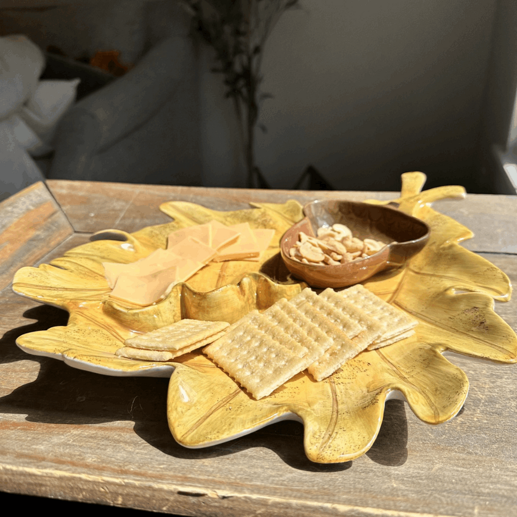 Fall Leaf and Acorn Chip and Dip Set