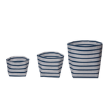 Fabric Planters with Liners - Set of 3