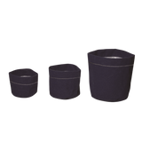 Fabric Planters with Liners - Set of 3