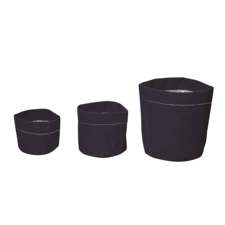 Fabric Planters with Liners - Set of 3