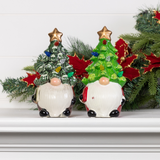 Jolly Light Up Gnome Trees - Set of 2