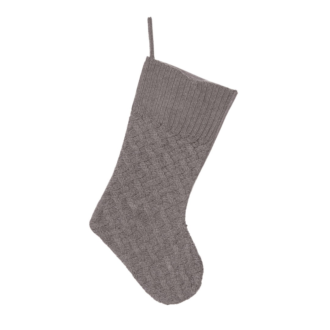 Knit Winter Stockings (Gray, Cream or Red)