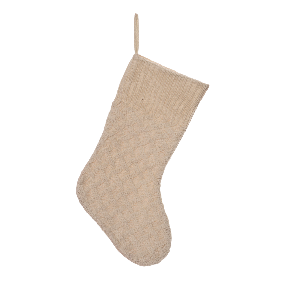 Knit Winter Stockings (Gray, Cream or Red)