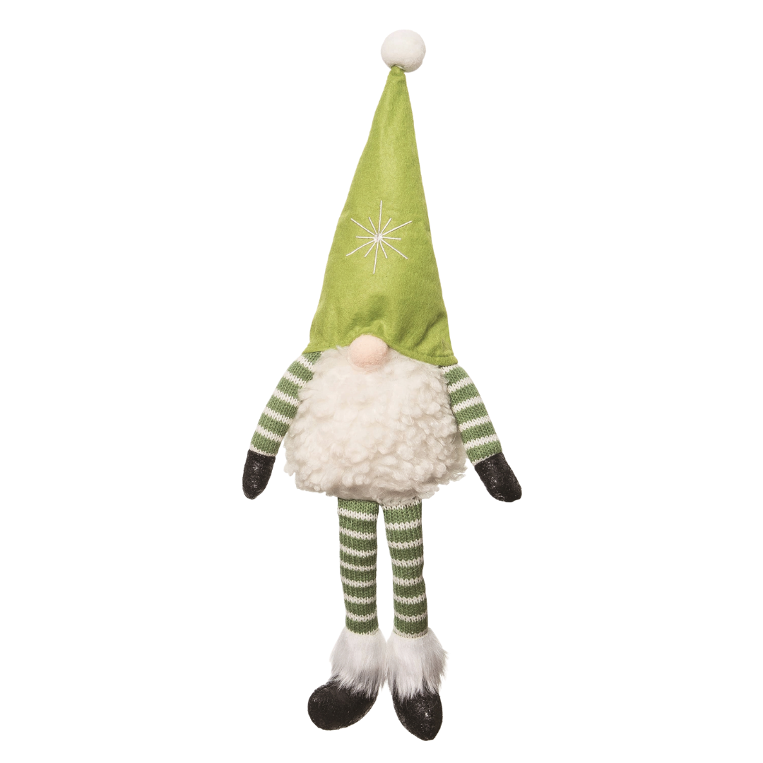 Plush Striped Gnome Sitter (Red or Green)