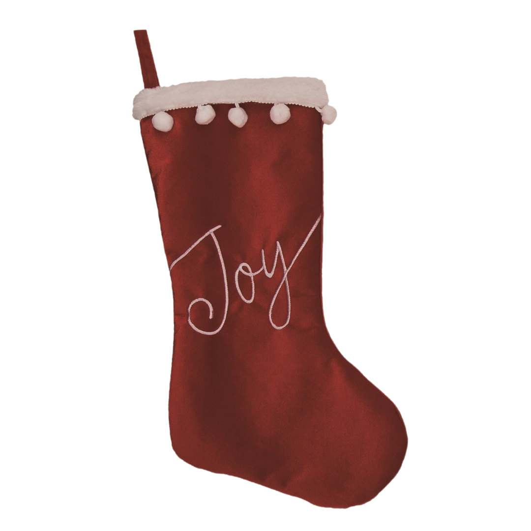 Velvet Christmas Stockings (Merry, Joy or Cheer)