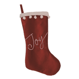 Velvet Christmas Stockings (Merry, Joy or Cheer)