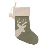Reindeer Holiday Stockings (Green or Cream)