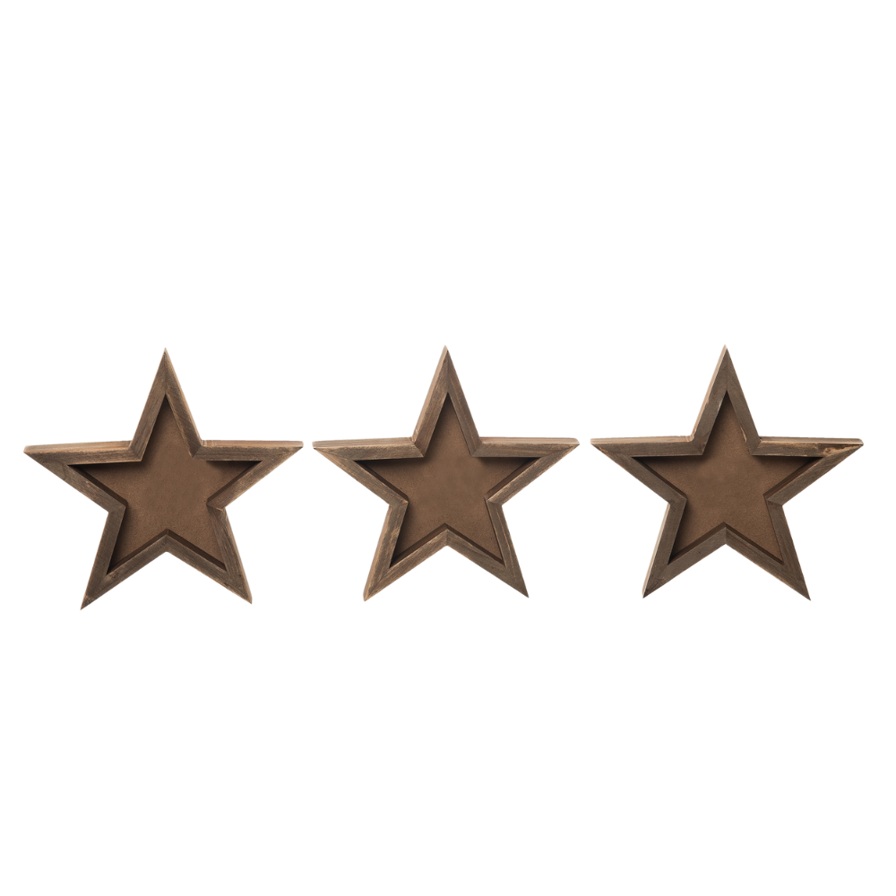 Wooden Framed Pattern Stars