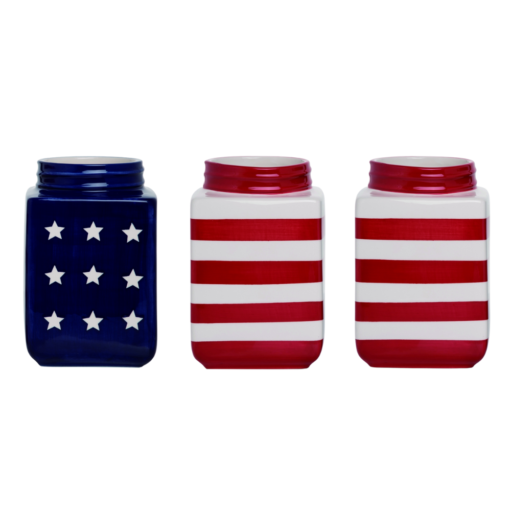 Square Patriotic Containers