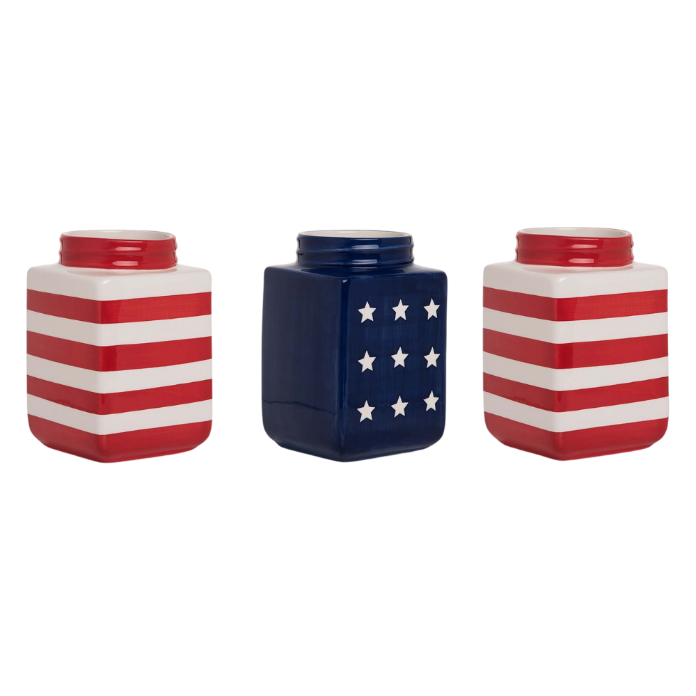 Square Patriotic Containers