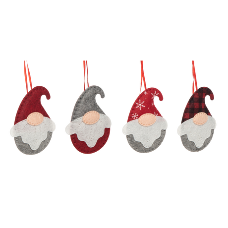 Festive Felt Gnomies Ornament Set