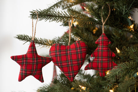 Yuletide Tartan Ornament Trio