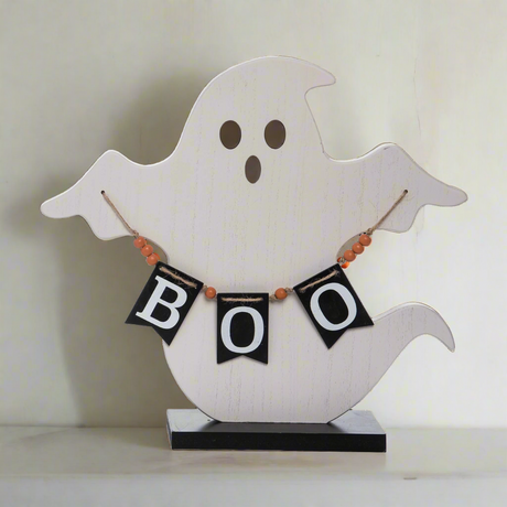 BOO Ghost Banner Plywood Décor