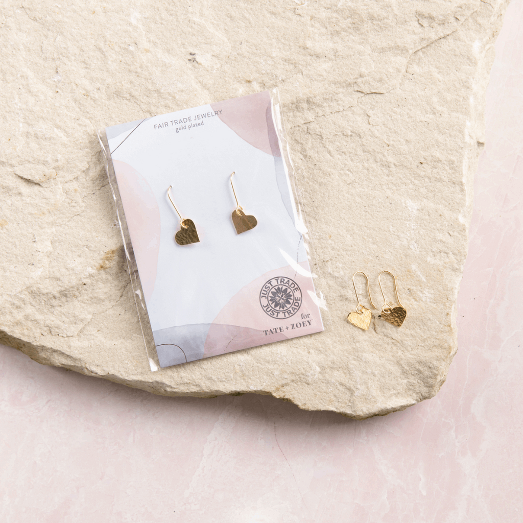 Dainty Heart Giveback Earrings