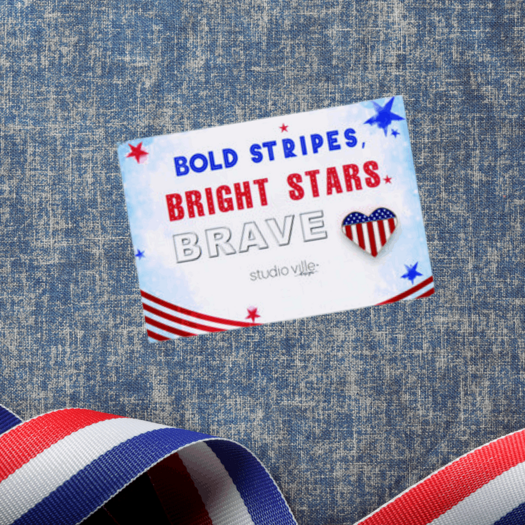 Brave Hearts Patriotic Pin