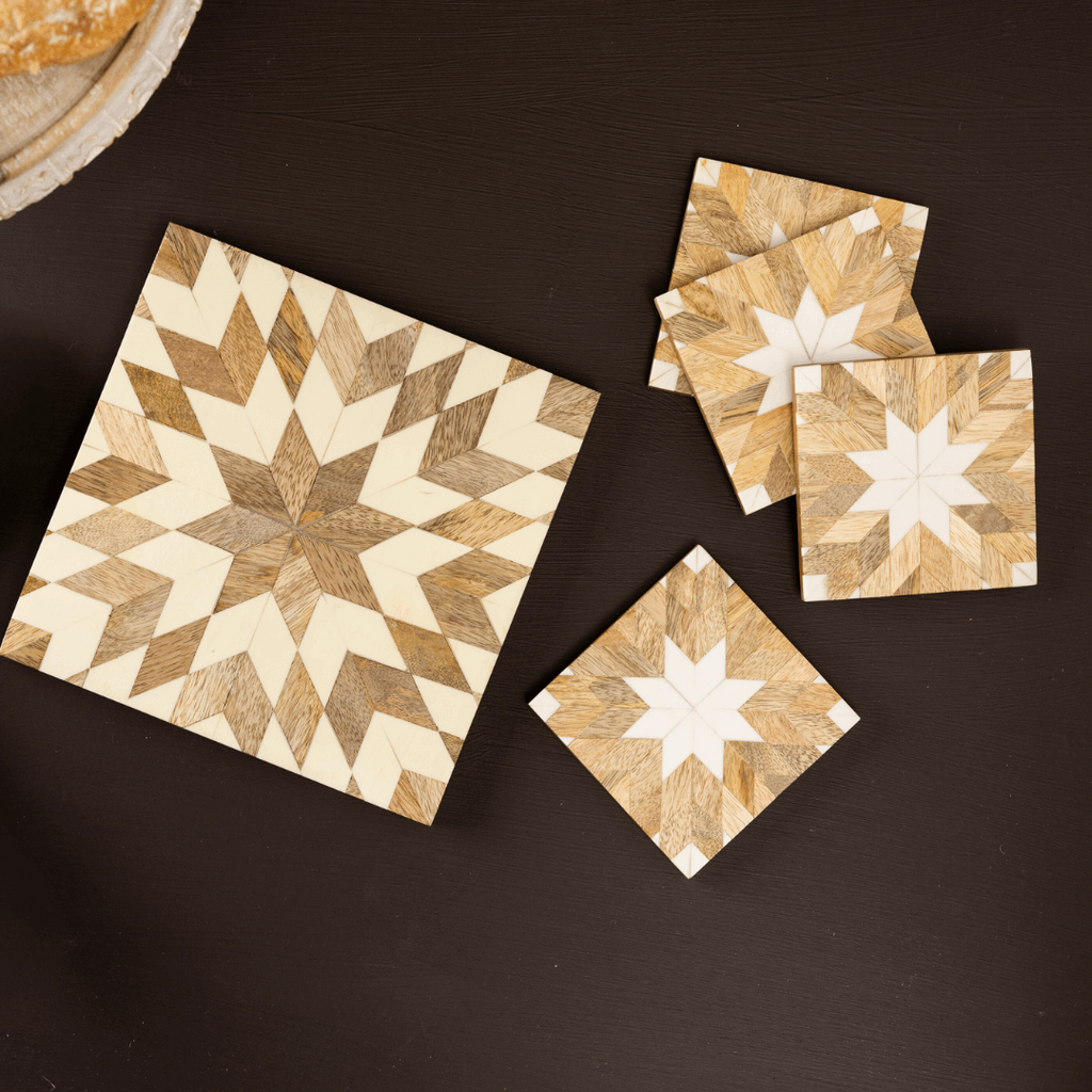 Patchwork Trivet and Coasters