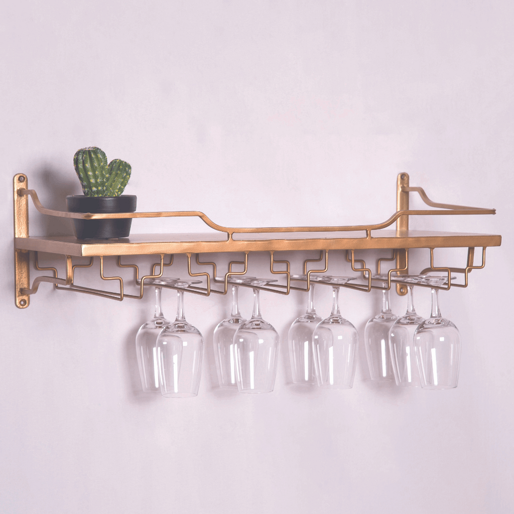 Gorgeous Gold Wine Rack Shelf