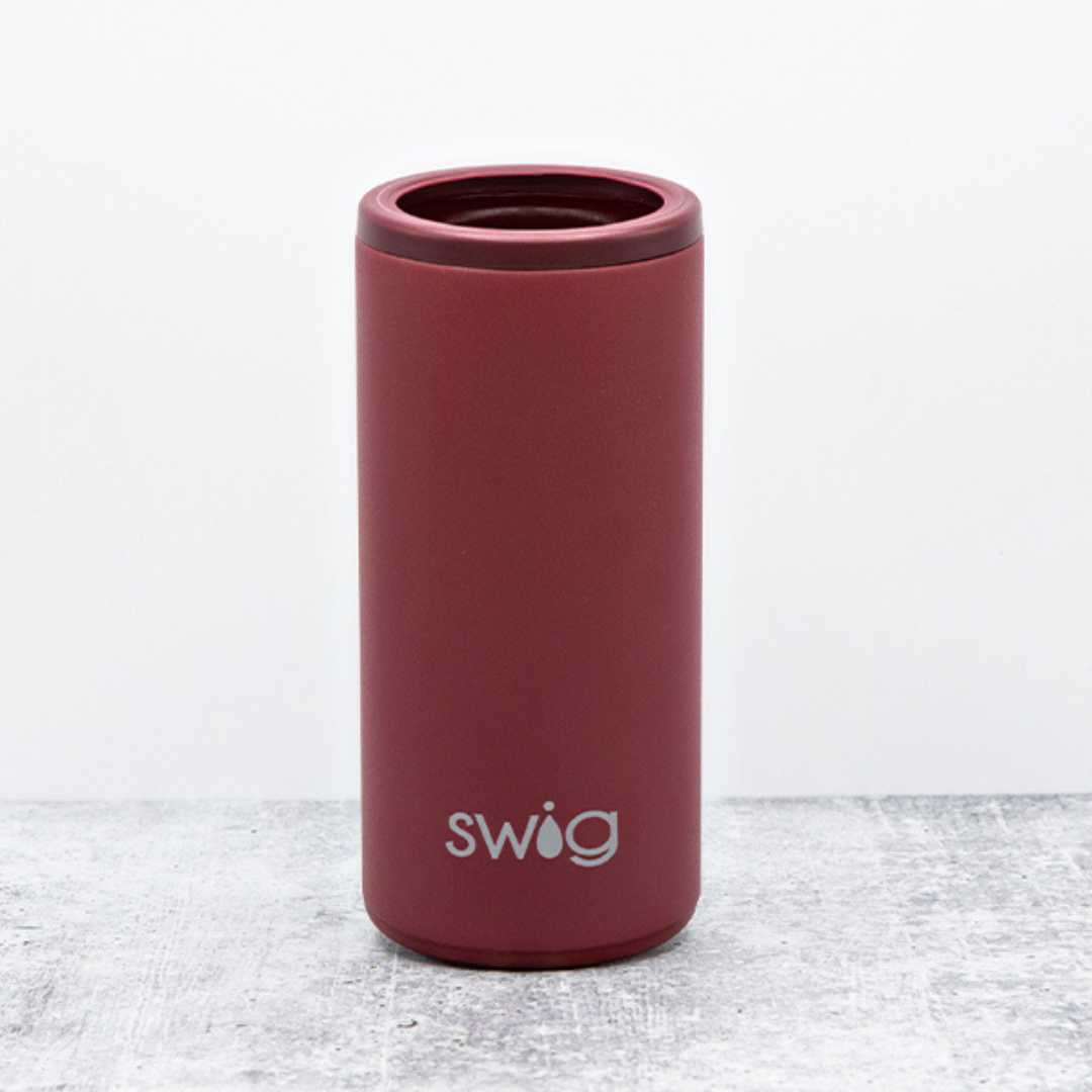 SWIG Skinny Can Cooler - Burgandy – Tate + Zoey