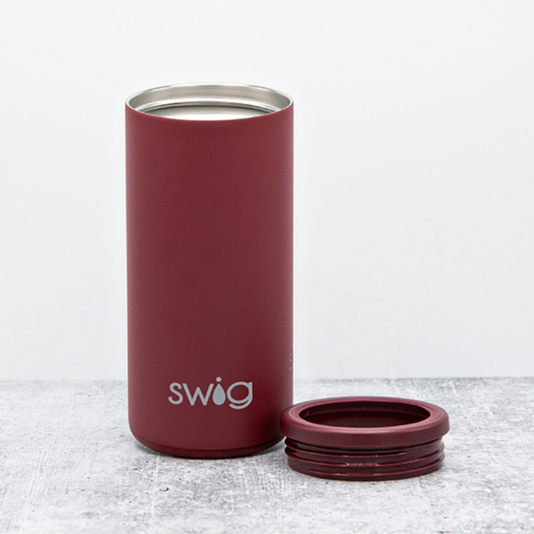 SWIG Skinny Can Cooler - Burgandy – Tate + Zoey