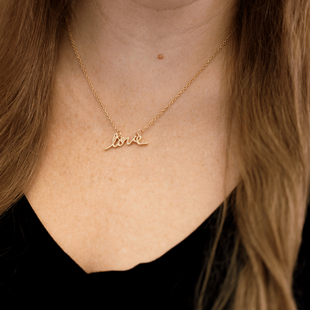 Love Script Necklace