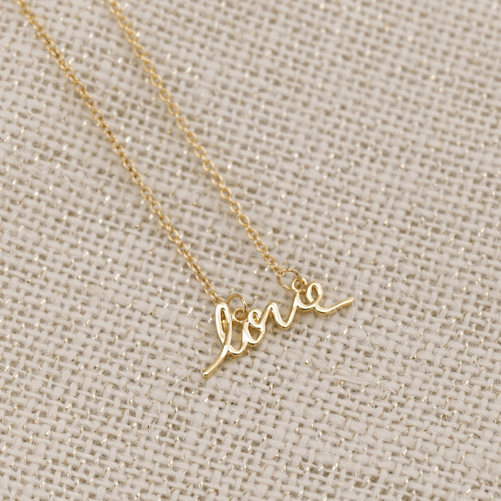 Love Script Necklace