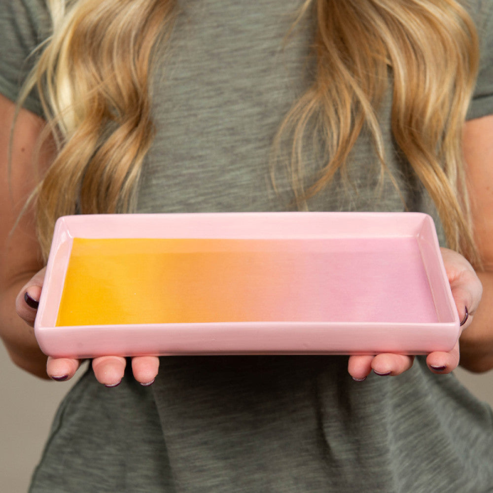 Pink Ombre Catch All Tray