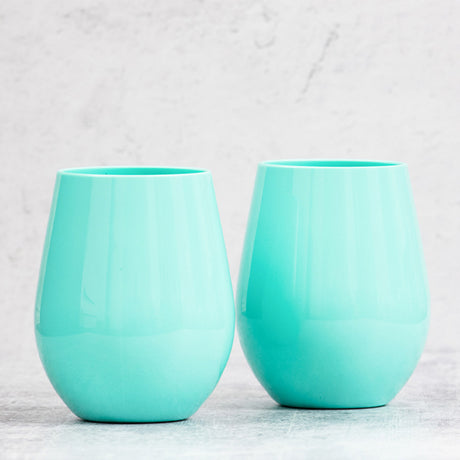 Anywhere Teal Wine Glass Set