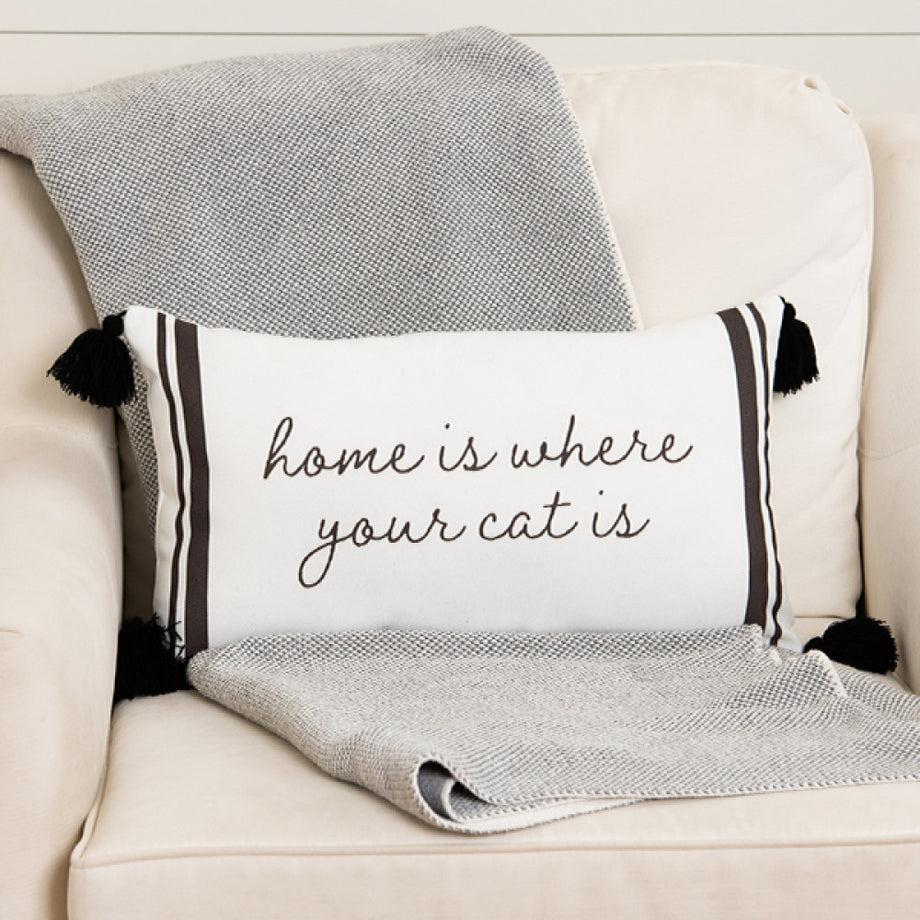 Home Is Where Your Cat Is Pillow
