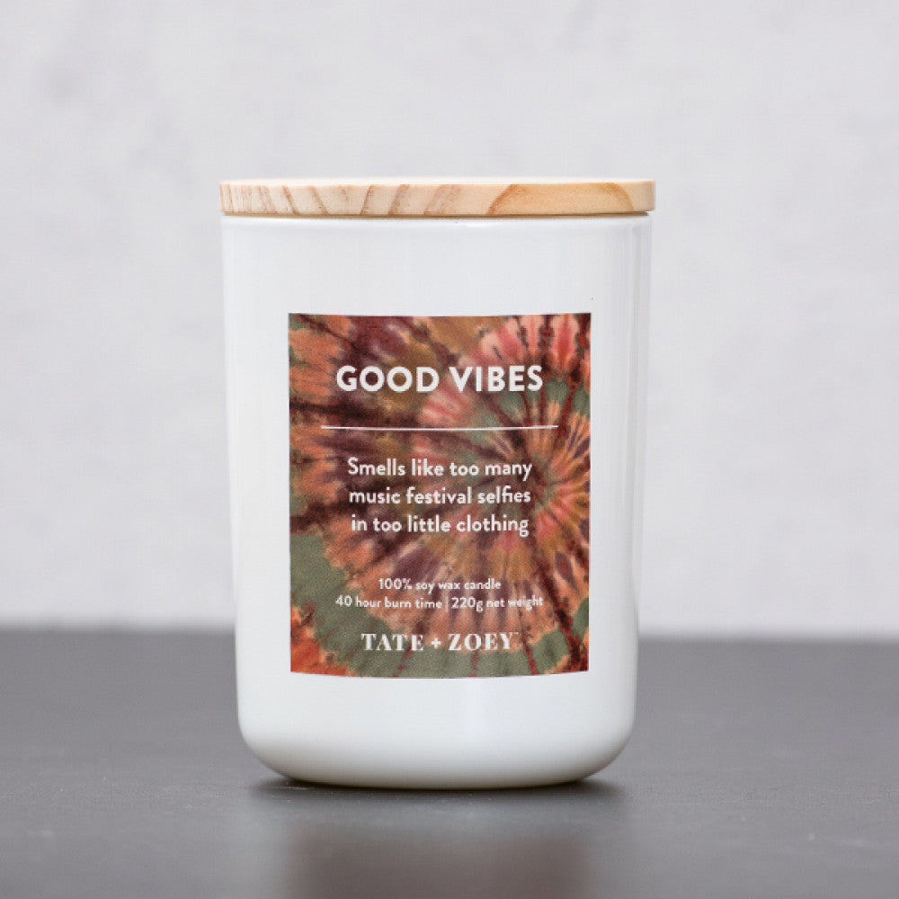 Good Vibes Candle Tate + Zoey