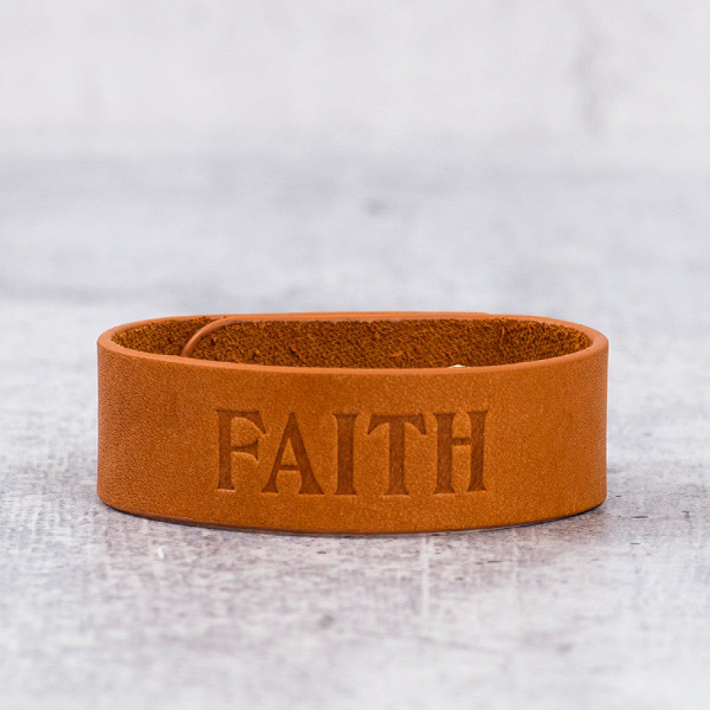 Faith Leather Snap Bracelet