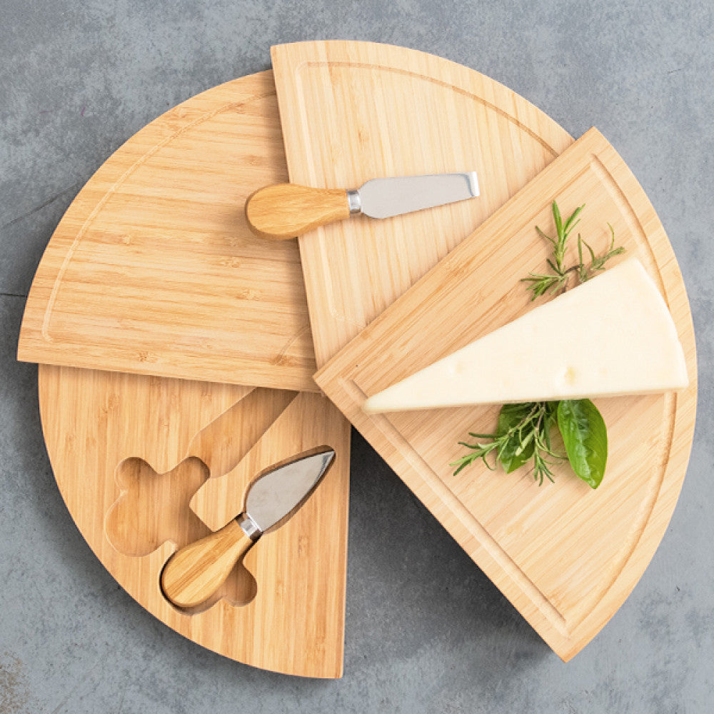 Spiraling Bamboo Cheese Board