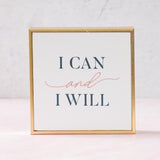 I Can and I Will Quotable Canvas