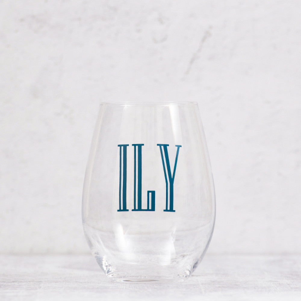 Classy ILY Wine Glass