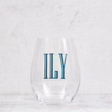 Classy ILY Wine Glass
