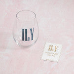 Classy ILY Wine Glass